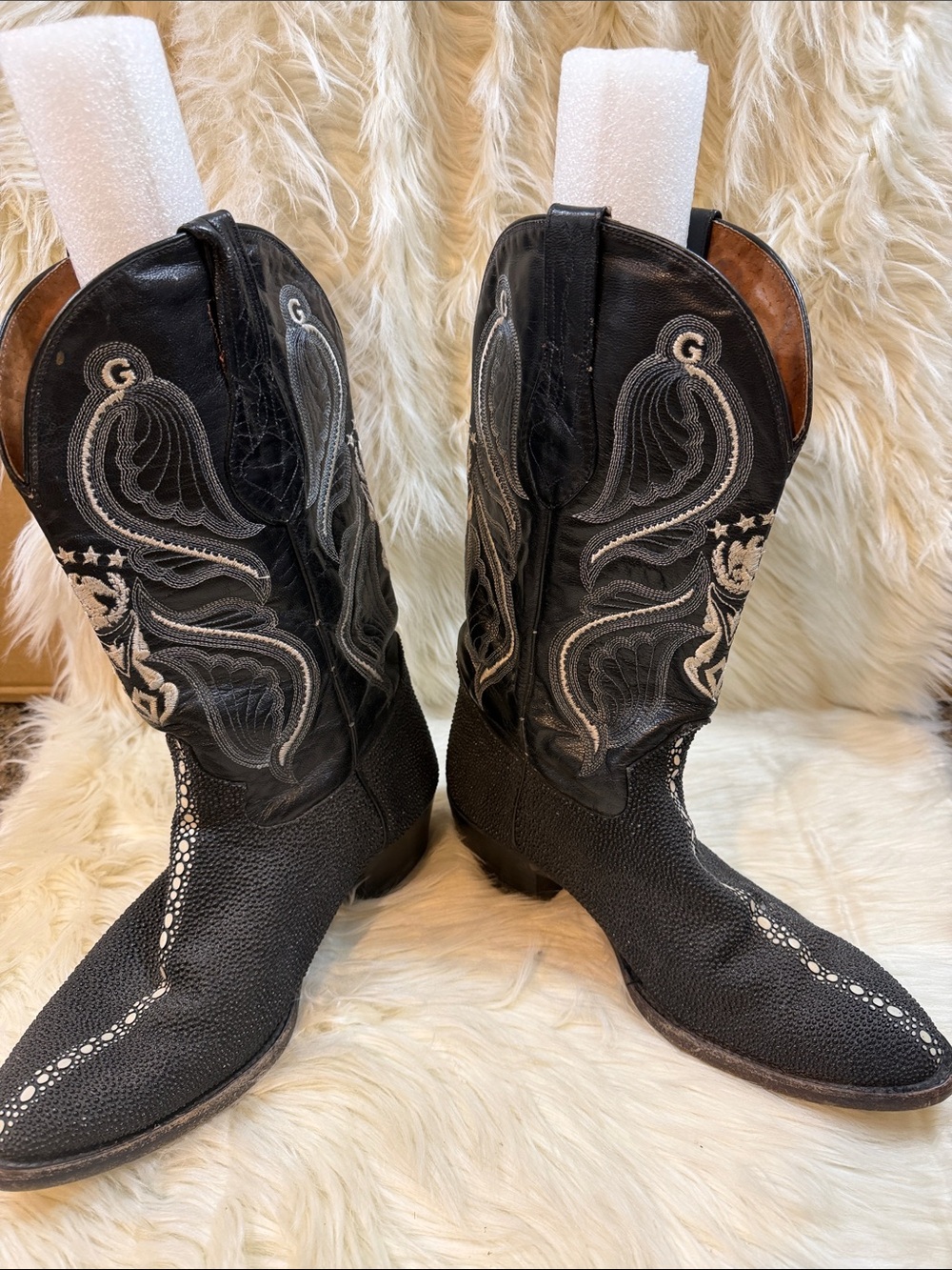 El General Black Sting Ray Western Cowboy Boots -Men’s Size 11 - Picture 6 of 13